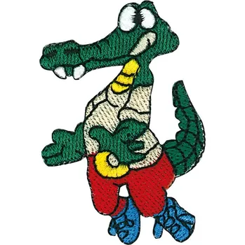 Vyšívané nažehlovací obrázky velké - krokodýl