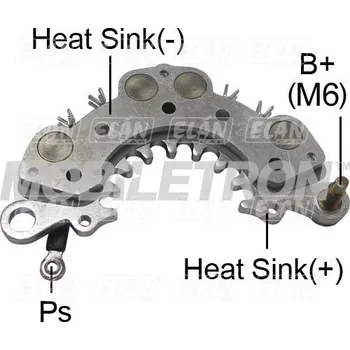 Alternátor Diodový blok alternátoru Hitachi LR185-701C / L190G-63205