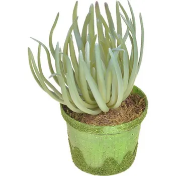 Zahradní dekorace Kozák Svitavy s. r. o. Květina v květináči umělá č.8, 10,5x10,5x19 cm