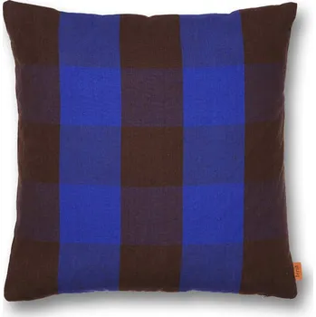 Dekorativní polštářek Ferm Living Polštář Grand, choco / bright blue