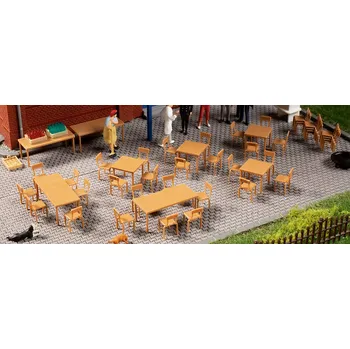 Modelářství AUHAGEN 41671 H0 Stůl 10ks, židle 40ks AU41671