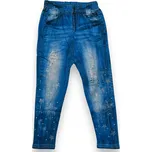 Dívčí zateplené legíny JIAXIN Barva: Světle modrá, Velikost: 98/104