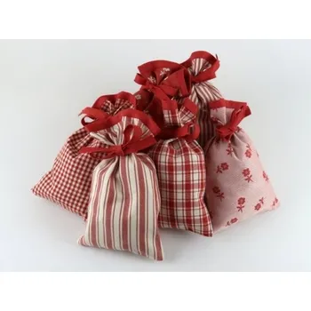 Pytlík - červená, Varianta Sára 718 (kytička - líc tmavá strana)