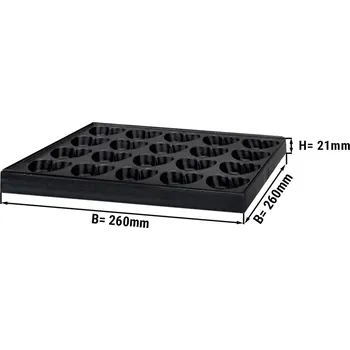 Vaflovač G.Gastro Pečící plotna pro vaflovač - tvar: bublinové srdce