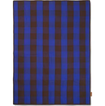 deka Ferm Living Pikniková deka Grand, choco / bright blue