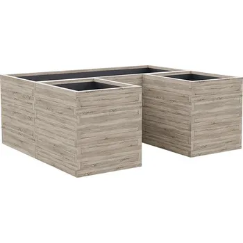 Vyvýšený záhon Vyvýšený záhon DUB typ U 200 x 170 x 80 cm dřevěný