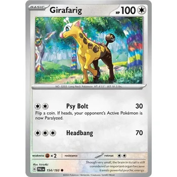 Karetní hra Girafarig 154/193 - Paldea Evolved Typ karty: Reverse Holo