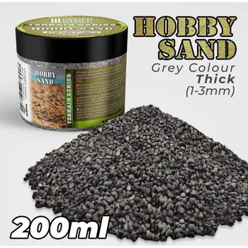 Plastikový model Thin Hobby Sand – Dark Grey 1–3mm (200 ml)
