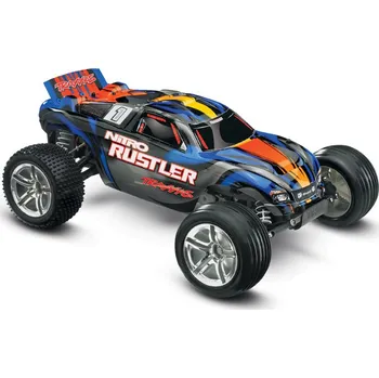 RC model auta RC auto Traxxas Nitro Rustler 1:10 TQi RTR BLU
