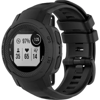 Ostatní příslušenství k chytrým hodinkám eses Silikonový řemínek pro Garmin Instinct a Instinct 2 - Černý