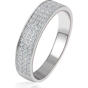 Prsten NUBIS® Stříbrný prsten se zirkony - velikost 60 - NB-5051-60