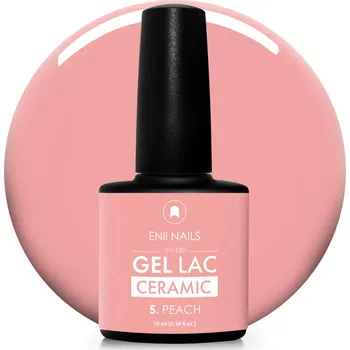 Lak na nehty ENII NAILS Gel lak Ceramic 05 Peach - gelový lak bez HEMA, 10 ml