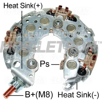 Alternátor Diodový blok alternátoru Denso 104210-8850 / D2BT-10300AA