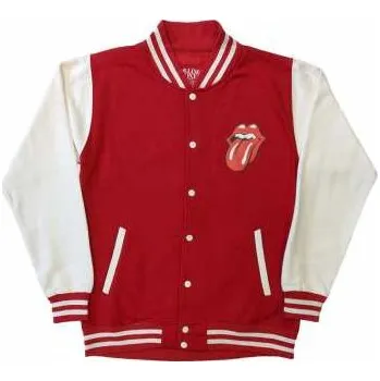 Zahraniční hudba Merch The Rolling Stones: The Rolling Stones Unisex Varsity Jacket: Classic Tongue (back Print) (small) S