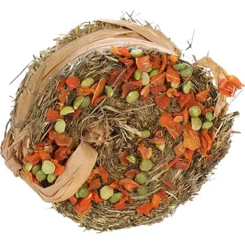 FLAMINGO Gnaws váleček ze sena s hráškem a mrkví 9x9x6cm (65g)