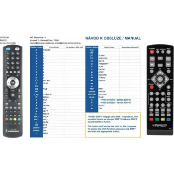 Dálkový ovladač General OPTICUM AX Lion Air 2 H.265 - náhradní dálkový ovladač