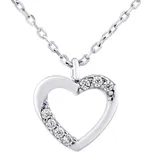 Náhrdelník srdce Angelina z bílého zlata s Brilliance Zirconia