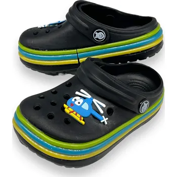 Chlapecké pantofle Fashion Chlapecké černé gumové nazouváky 02 Barva: Černá, Velikost: 29