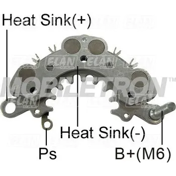 Alternátor Diodový blok alternátoru Hitachi LR190-744 / 29027-68300