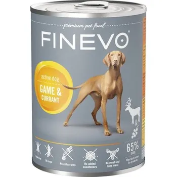 Krmivo pro psa Konzerva pro psy FINEVO Active Dog divočina s rybízem 400 g