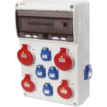 modulární přístroj a rozvaděč FAMATEL v3050-6kA - ZSF60202000.1 /3952 zásuvková skříň IP44 jištěná s chráničem 40/4/003 v3050-6kA