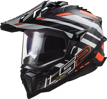Helma na motorku LS2 MX701 Explorer C Edge černá/oranžová 3XL