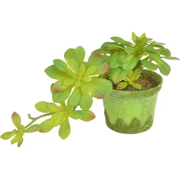 Zahradní dekorace Kozák Svitavy s. r. o. Květina v květináči umělá č.5, 10,5x10,5x14 cm