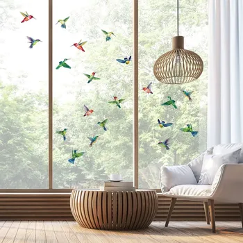 Samolepící dekorace Sada samolepek na okno 20 ks 40x60 cm Hummingbirds – Ambiance ID_1524662