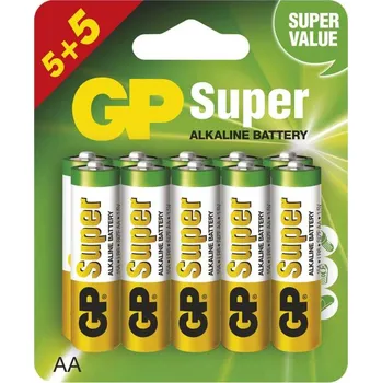 Článková baterie Alkalická baterie GP Super AA (LR6), 5+5 ks, display box B1321G