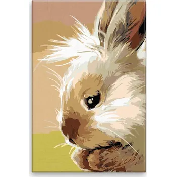 Dětské zboží Malování podle čísel - Králíček Megi - 40x60 cm, bez dřevěného rámu - CZ výroba