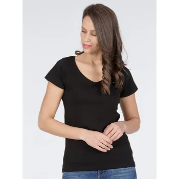 Dámské tričko Dámské tričko CROSS JEANS Black 55152-020 Velikost: L