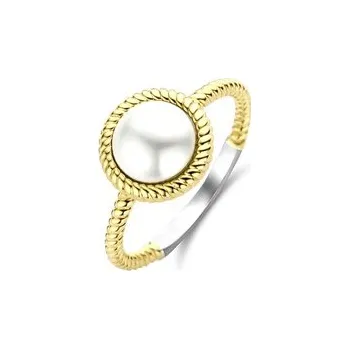 Prsten Zlacený prsten TI SENTO s perlou 12295YP/54