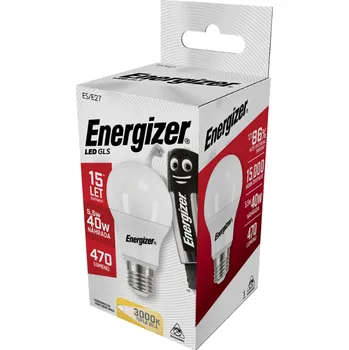 Žárovka Energizer LED GLS žárovka 4,9W Eq 40W E27, S8859 (S16800), Teplá bílá