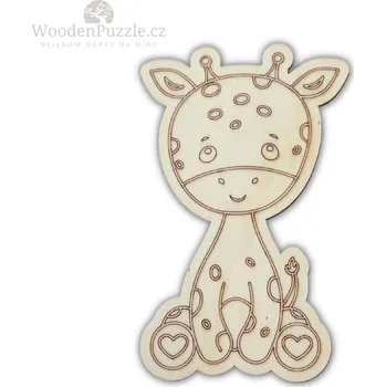 omalovánky WoodenPuzzle.cz Dřevěné omalovánky - žirafa velká