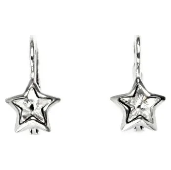 Náušnice Stříbrné náušnice hvězdička Swarovski čirý krystal - NK1366 (Stříbrné náušnice se Swarovski krystalem)