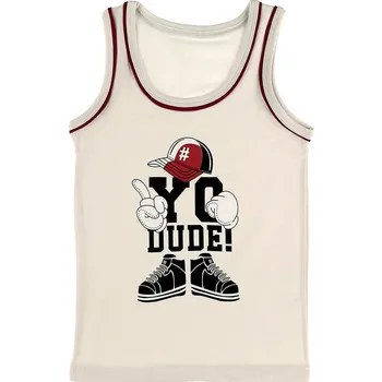 Nátělník EVONA a.s. Chlapecký nátělník se širokými ramínky C béžová - TILKO CHL C BÉŽOVÁ 122