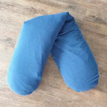 Kojící polštář Lily is sailing Kojicí polštář Modrý mušelín Barva: navy, Varianta: samostatný povlak na kojící polštář