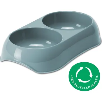 miska pro kočku Gusto dvojmiska 2x200 ml/sv.modrá