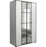 Jurek Šatní skříň Oslo I 120cm Kombinace barev: Bílá/černá