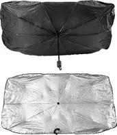 AMiO Sluneční clona do auta deštník 140 x 79 cm šedá/černá