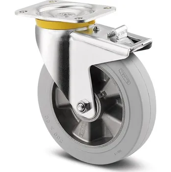 Pojezdové kolečko Zeta TENTE Kolečko ESD 160mm, s brzdou, plotýnka, 4687ILP160P63