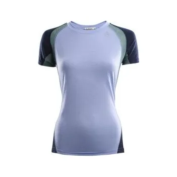 Dámské tričko Aclima LightWool Sports T-Shirt Women Purple Impr/NavyBlazer/NorthAtlantic fialová S