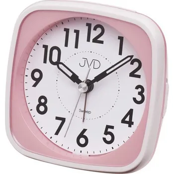 Budík Analogový netikající tichý budík sweep SRP838.4 (plynulý chod - růžový)