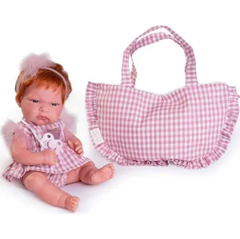 Realistické miminko - holčička Toneta se zrzavými vlásky a taškou od f. Antonio Juan (Recién Nacida Baby Toneta con bolsito de paseo para ti)