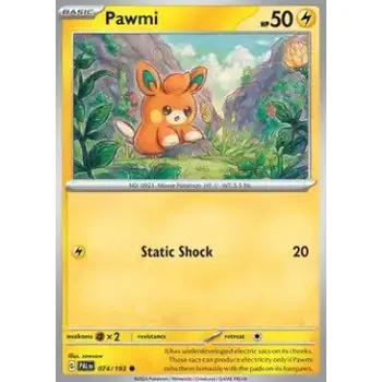 Sběratelská karetní hra Pokémon PAL 074/193 Pawmi - Paldea Evolved Stav: Near Mint, Verze: NORMAL