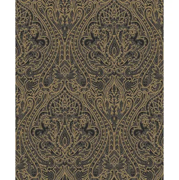 Tapeta Černo-bronzová zámecká vliesová tapeta na zeď, OTH102, Othello, Zoom by Masureel