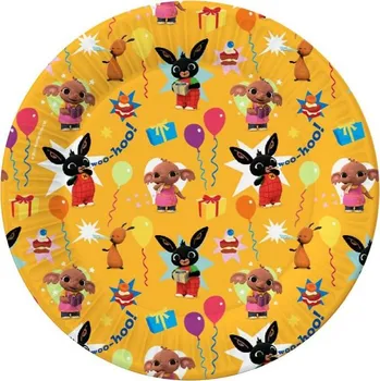 Jednorázové nádobí Papírové talířky, Bing, 18cm, 8ks