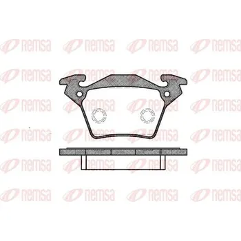 Brzdová destička Sada brzdových destiček, kotoučová brzda REMSA 0717.00