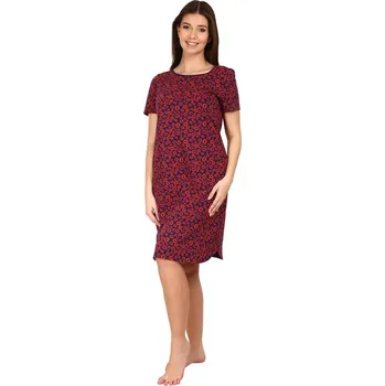 Dámská noční košile Vesna Dámská košile KISS červená krátký rukáv 2XL