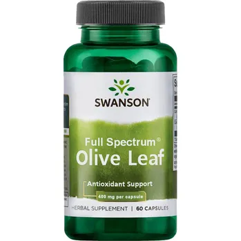 Přírodní produkt Swanson Full Spectrum Olive Leaf 400 mg 60 cps.